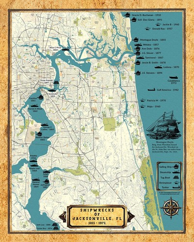 Shipwreck map jacksonville - shipwreck,