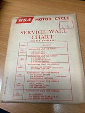 BSA Wall Service Chart Swc 5 B25 C25 Genuine Nos 