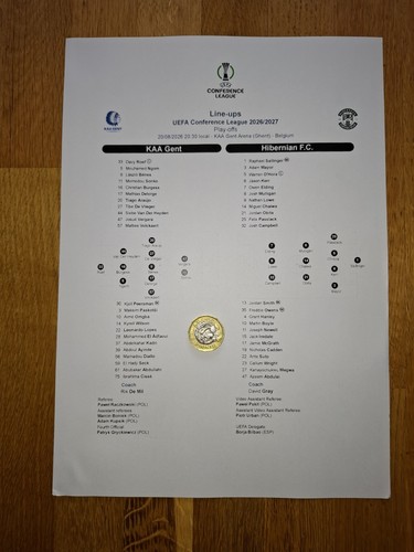 Kaa gent v hibernian - 20/8/26,