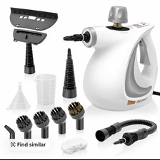 Redhut Pressurized Handheld Multi-Surface Natural Steam Cleaner with 12 pcs