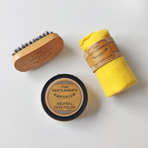Shoe polish kit tin brush - polish, in