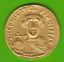 Gold Byzantium Solidus 641-668 Constans II better than XF great condition Leipzig