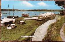 Dell Quay near Chichester Boats Boating Frith Vintage Postcard