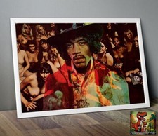 Jimi Hendrix UK Electric Ladyland Repro Concert Tour Live Poster - 36"x24"