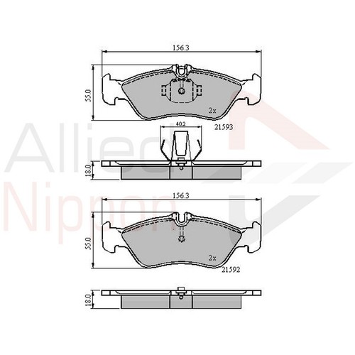 Brake pads set - for, mercedes