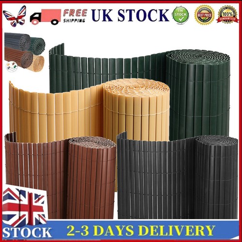 Bamboo slat fence screen - bamboo, roll