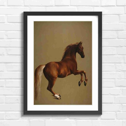 Rearing brown horse with - horse,