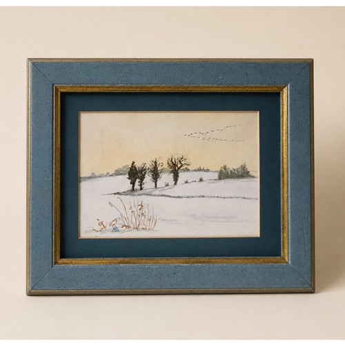Original watercolour snowy - watercolour,