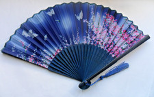 Blue Butterfly patterned  Silk