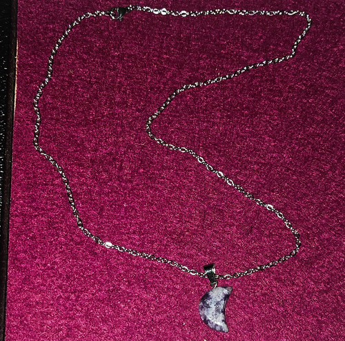Sodalite moon charm - sodalite, pendant