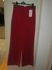 zara 2025 red wool effect wide