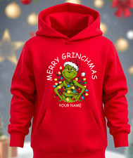 Grinch Mens Hoodie Xmas Tree