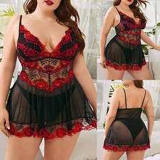 Plus Size Women Sexy Lace