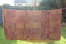 NB448 Beautiful Sibona Woven Bedspread  Mustard Velvet Back 100" Sq VGC
