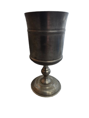 Vintage metal goblet - chalice,