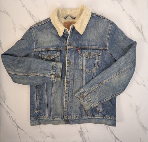 Levi mens sherpa lined denim - sherpa,