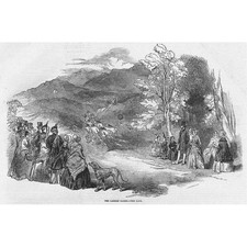 INVERNESS-SHIRE The Laggan Highland Games - Antique Print 1847