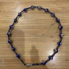 Vintage Cloisonne Oriental Enamel Floral Beaded Necklace