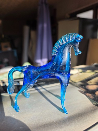 Vintage blue murano hand blown - vintage,