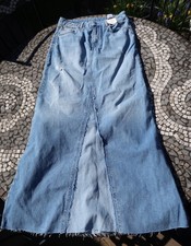M&S Denim Maxi Skirt UK 10 New