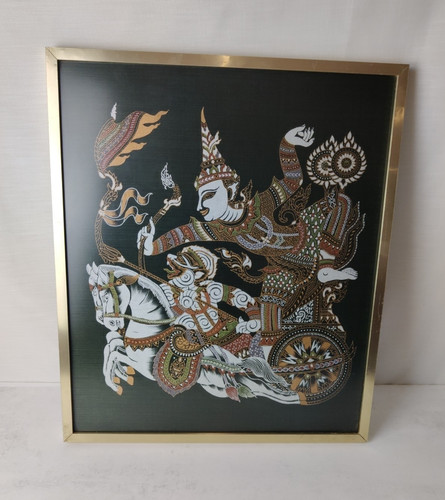 Thai silk picture painting - picture,