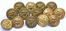 Merchant Navy ~ 15 Brass Buttons