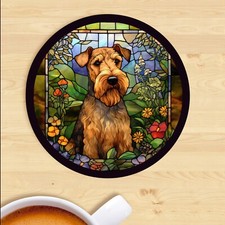 Pet Dog Coaster, Stained Glass