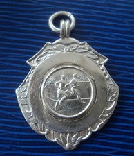 Silver Athletics Running Medal Fob  Sterling Hallmark 1957  Fattorini & Sons