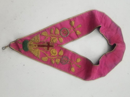 Antique french masonic rose - french,