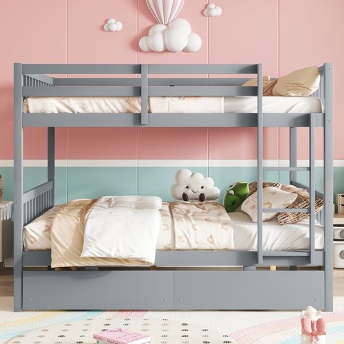 Full rubber wood - bunk, w/