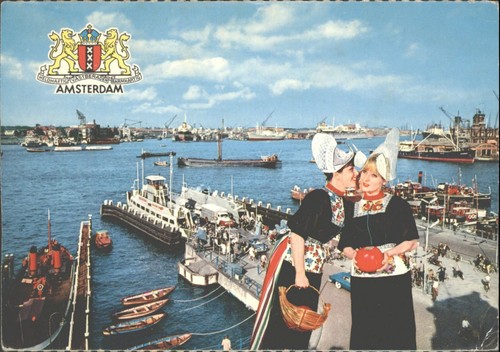 Vintage amsterdam harbor - vintage,