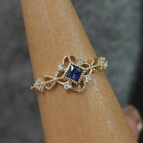 Blue crystals elegant layered - blue,