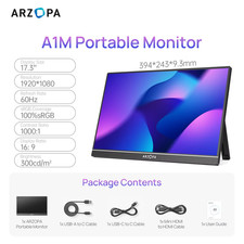 ARZOPA Portable Monitor 17.3''