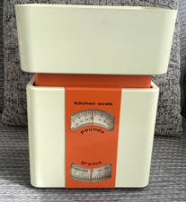 Retro Vintage Kitchen Scales  Orange Kitchenalia 70s Style Made in France