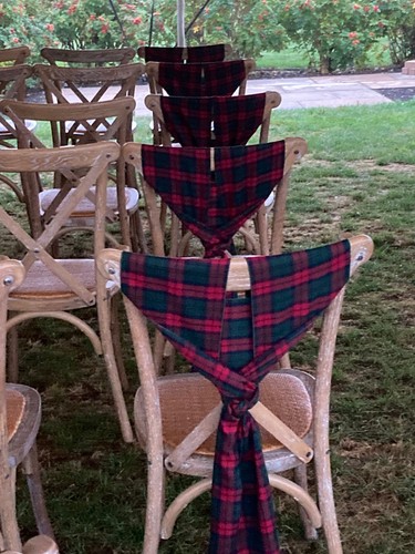 Tartan chair sashes for - chair,