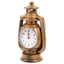  Small Table Clock Retro Alarm Vintage Desk Kerosene Lamp Office