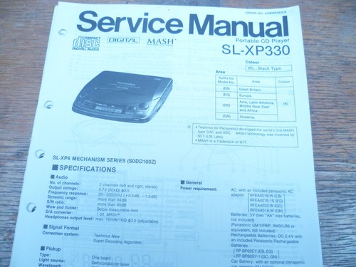 Technics xp330 portable cd - sl-xp330,