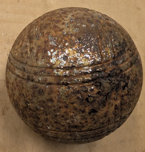 Antique cast iron sports ball - antique,