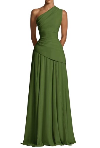 Women one shoulder chiffon - shoulder,
