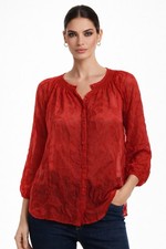 Tucker Red Silk Blend Textured