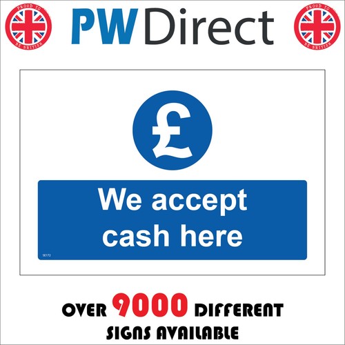 Sign accept cash - sign, money
