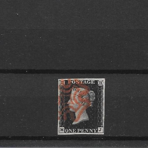 Penny black stamp plate - black, 6