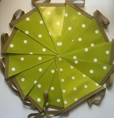 Handmade oilcloth bunting - bunting,