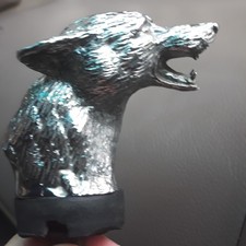 LOUIS LE JEUNE FOX HEAD CAR MASCOT CHROME PLATED  COMPLETE WITH FIXING SCREW
