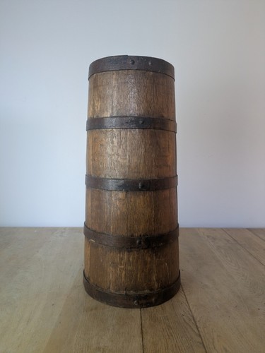 Antique butter churn oak jug - butter,