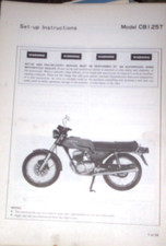 HONDA CB125T SET UP MANUAL