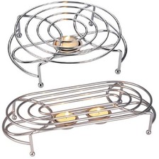 QUALITY CHROME WIRE FOOD CHAFING DISH WARMER CURRY HEAT PLATE BURNER WITH CANDLE