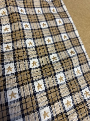 Metres tan stars plaid check - plaid,