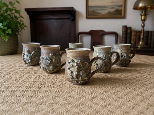Studio pottery set - pottery, of