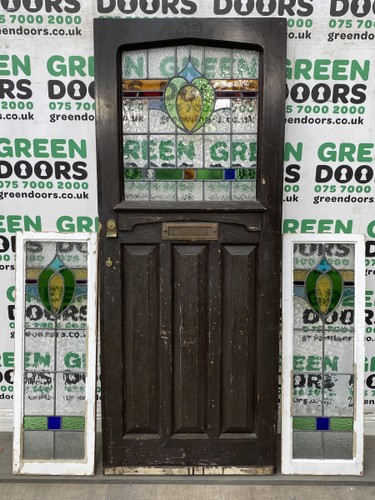 1930s stained glass door - stained,